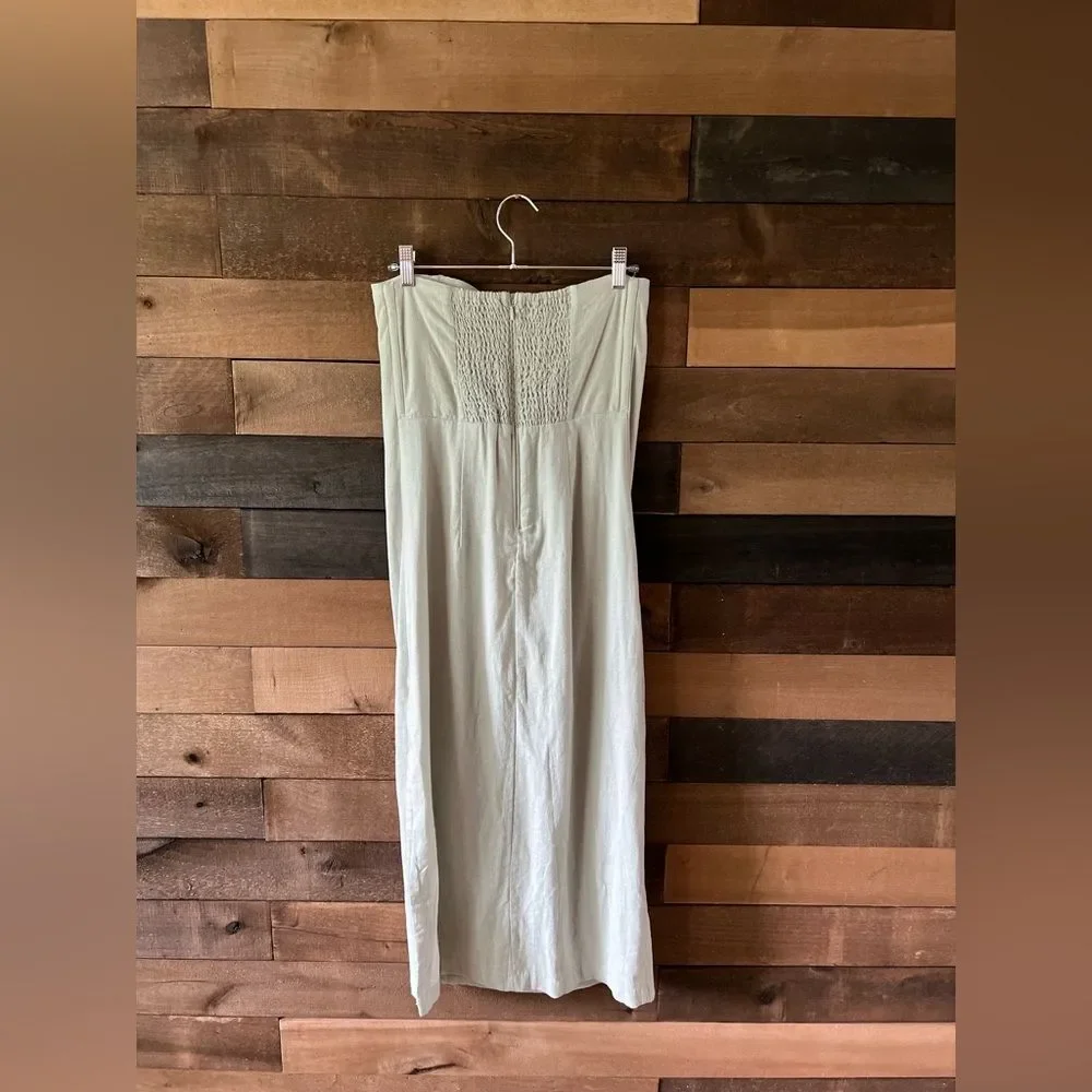 Abercrombie & Fitch Light Mint Green Strapless Maxi Dress